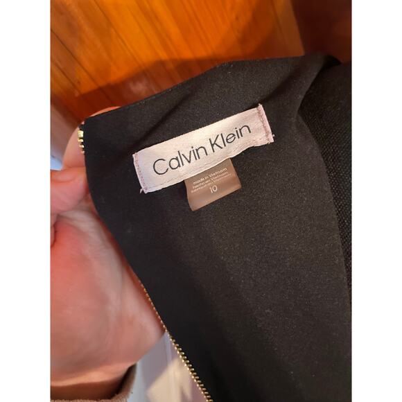 Calvin Klein Scoop Neck Sleeveless Black Sheath Dress Size 10 - Picture 7 of 8